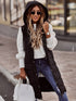 Stylish Sleeveless Hooded Chic Long Vest Coat