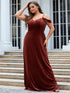 Stylish Sleeveless Shimmery A Line Deep V Neck Bridesmaid Gowns