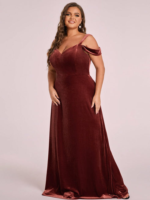 Stylish Sleeveless Shimmery A Line Deep V Neck Bridesmaid Gowns