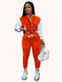 Stylish Women's Matching Set with Button-Up Bomber Jacket and Drawstring Pants
