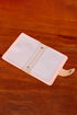 Pink Flower Letter Printed PU Leather Card Holder Bag