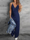 Suspenders Women's Casual Jumpsuit with Waist-Slimming Trousers