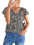 Sweet Floral Chiffon V-Neck Women's Shirt Top