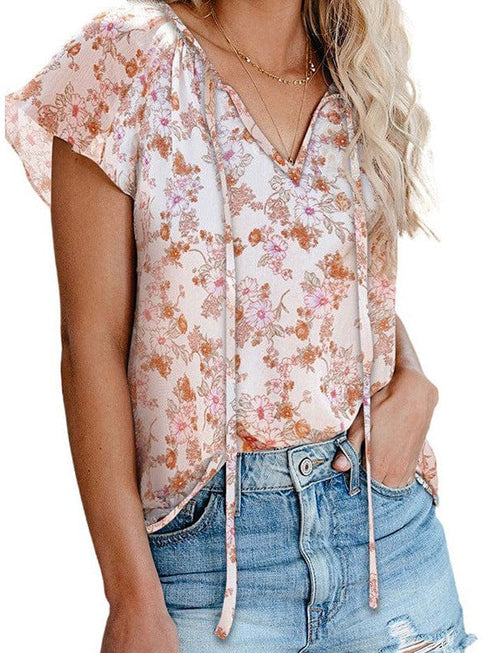 women-s-t-shirts-print-v-neck-double-layer-ruffle-sleeve-loose-t-shirt