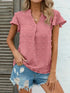 Swiss Dot V Neck Blouse with Ruffled Sleeves for Women's Spring & Summer Fashion