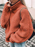 Thick Thread High Neck Bat Sleeve Knit Sweater