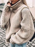 Thick Thread High Neck Bat Sleeve Knit Sweater