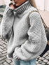 Thick Thread High Neck Bat Sleeve Knit Sweater