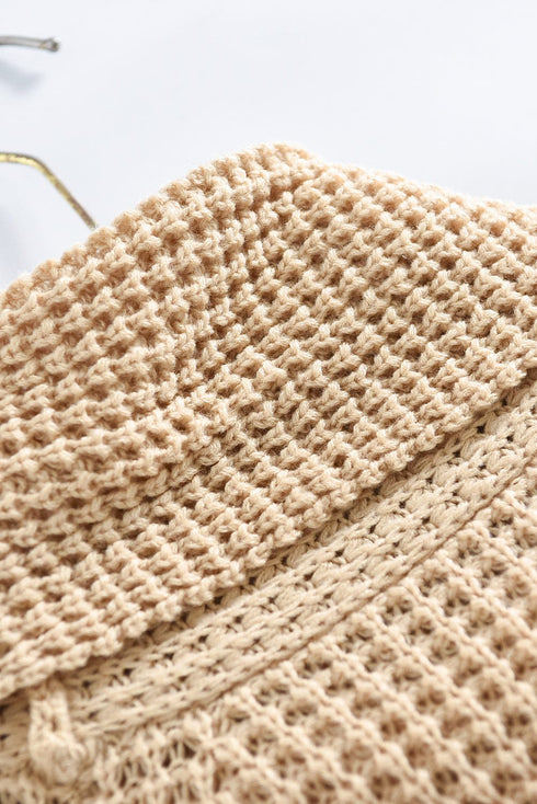 Thick Thread High Neck Bat Sleeve Knit Sweater