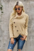 Thick Thread High Neck Bat Sleeve Knit Sweater