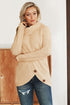 Thick Thread High Neck Bat Sleeve Knit Sweater