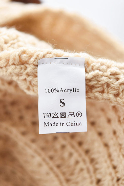 Thick Thread High Neck Bat Sleeve Knit Sweater