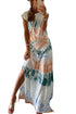 Tie Dye Print Sling Sleeveless Dress