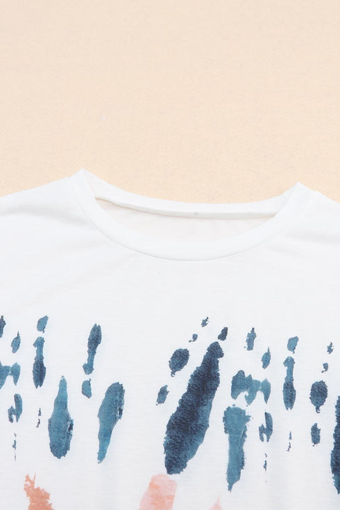 Tie Dye Print Sling Sleeveless Dress