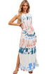 Tie Dye Print Sling Sleeveless Dress