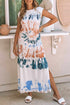 Tie Dye Print Sling Sleeveless Dress