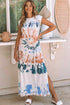 Tie Dye Print Sling Sleeveless Dress
