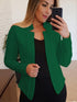 Timeless Elegance Womens Solid Open Front Blazer