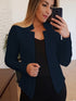 Timeless Elegance Womens Solid Open Front Blazer