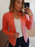 Timeless Elegance Womens Solid Open Front Blazer