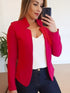 Timeless Elegance Womens Solid Open Front Blazer