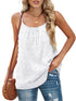 Tops Round Neck Pompom Sleeveless Tank Top