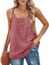 Tops Round Neck Pompom Sleeveless Tank Top
