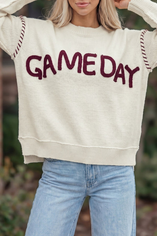 Oversized Women's Knit Sweater in Soft Pastel Colors