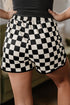 checkered shorts for women