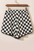 checkered shorts for women
