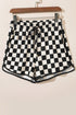 checkered shorts for women