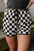 checkered shorts for women