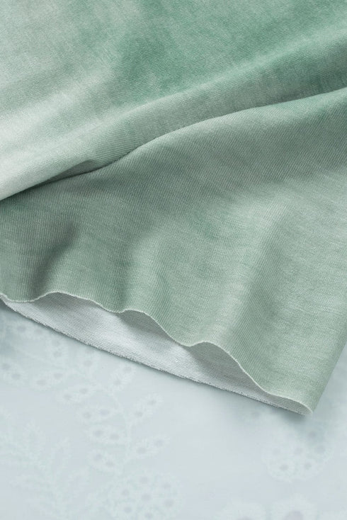 Turtle Print V-Neck Short Sleeve T-Shirt - Drop Shoulder - Closed - Bracelet