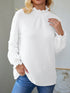 Turtleneck Solid Pullover Long Sleeve Sweater
