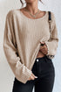 Turtleneck Solid Pullover Long Sleeve Sweater