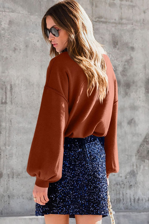 Turtleneck Solid Pullover Long Sleeve Sweater