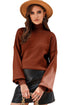 Turtleneck Solid Pullover Long Sleeve Sweater