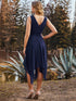 V Neck A-line Chiffon Bridesmaid Dress