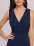 V Neck A-line Chiffon Bridesmaid Dress