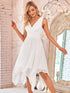 V Neck A-line Chiffon Bridesmaid Dress