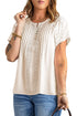 V-Neck Button Short-Sleeved T-Shirt