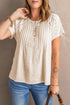V-Neck Button Short-Sleeved T-Shirt