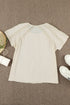 V-Neck Button Short-Sleeved T-Shirt