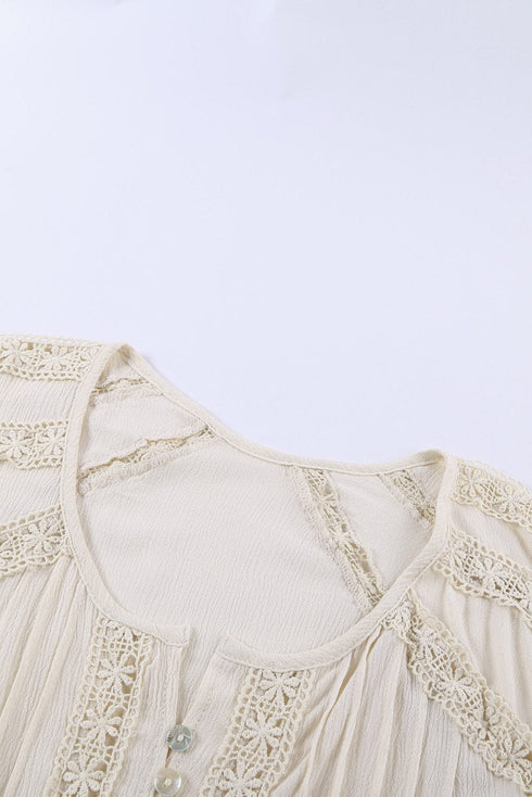 V-Neck Button Short-Sleeved T-Shirt