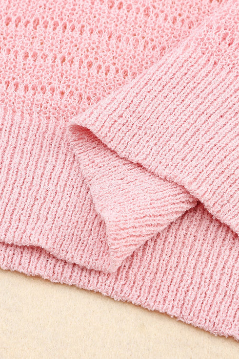 V-Neck Long Sleeve Hooded Sweater with Adjustable Drawstring