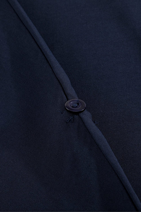 V-neck Long-sleeved Chiffon Solid Blouse - Drop Shoulder - Closed - Shirt