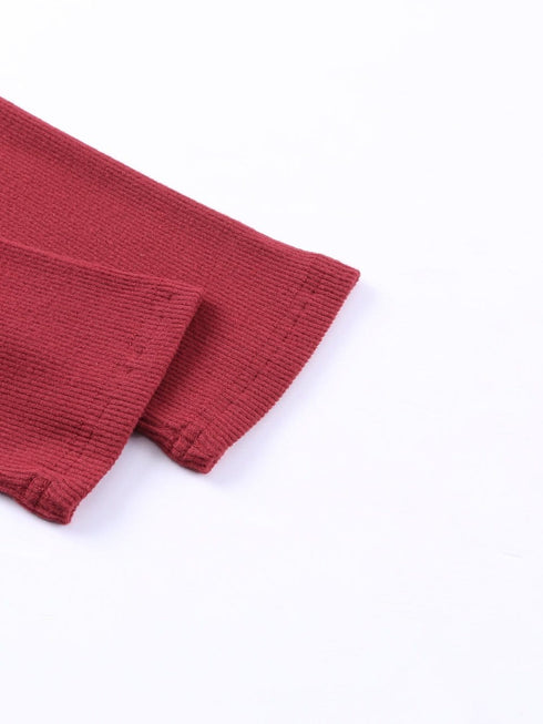 V-Neck Printed Casual Blouse with Long Sleeves