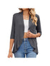 V-neck solid color cardigan coat ruffled top