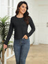 Versatile Cotton Long Sleeve Tee with Round Neck