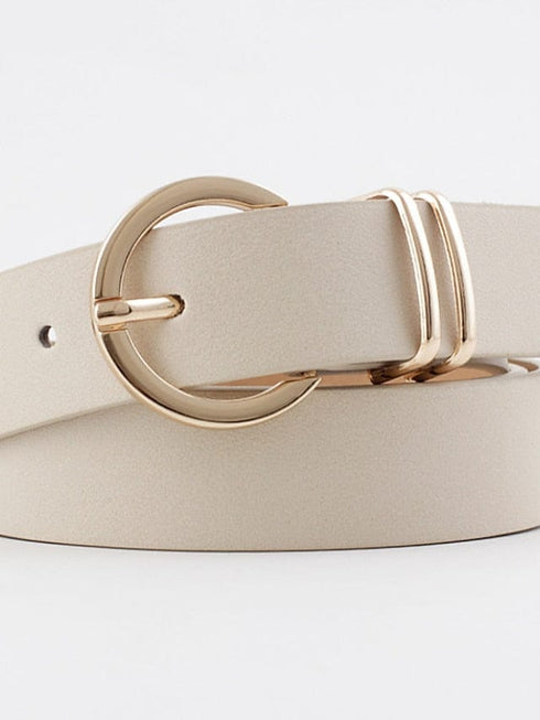 Versatile PU Leather Belt with Prong Buckle and D-ring
